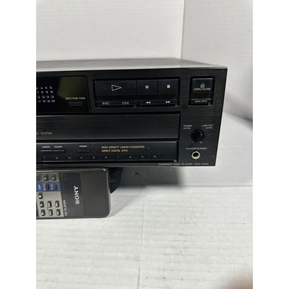 Sony CDP-C615 5-Disc Carousel Player Changer with Remote DSP Japan‎ PARTS ONLY